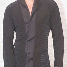 Load image into Gallery viewer, Men's Soft Collar Stripe Ballroom Dance Latin Shirt