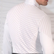 Load image into Gallery viewer, Men's Mesh Striped Latin Shirt