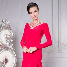 Load image into Gallery viewer, Criss-Cross Rhinestone Dance Top