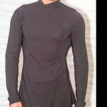 Load image into Gallery viewer, Men's Lurex Striped Ballroom Dance Latin Tunic