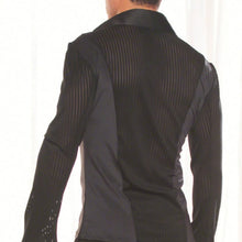 Load image into Gallery viewer, Mesh Stripes Men's Loose Fit Latin Shirt