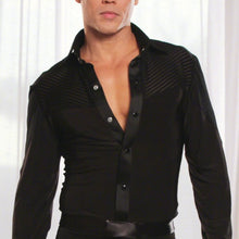 Load image into Gallery viewer, Men's Mesh Striped Latin Shirt