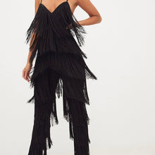 Load image into Gallery viewer, Skinny Fringe Jumpsuit m