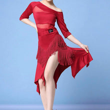 Load image into Gallery viewer, Mesh Panel Latin Dress