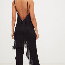 Load image into Gallery viewer, Skinny Fringe Jumpsuit m