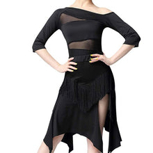 Load image into Gallery viewer, Mesh Panel Latin Dress