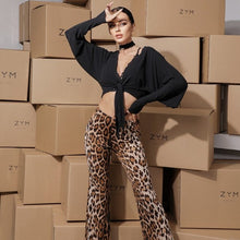 Load image into Gallery viewer, Leopard Latin Pants