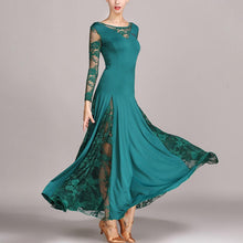 Load image into Gallery viewer, PLT Dancewear Women's Full Length Ballroom Practice Lovely In Lace Dress | 4 Colors