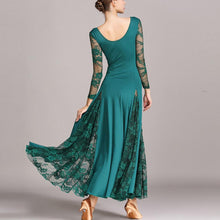Load image into Gallery viewer, PLT Dancewear Women's Full Length Ballroom Practice Lovely In Lace Dress | 4 Colors