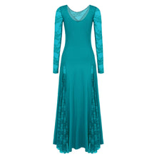 Load image into Gallery viewer, PLT Dancewear Women's Full Length Ballroom Practice Lovely In Lace Dress | 4 Colors
