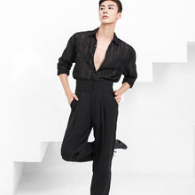 Load image into Gallery viewer, Men black blouse top