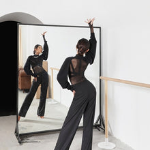 Load image into Gallery viewer, Women High Waist Strap Elastic Loose Ballroom Dance Practice Trousers