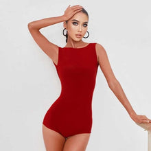 Load image into Gallery viewer, Backless Top Latin Dance Tops Adult Female Gymnastics