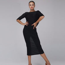 Load image into Gallery viewer, Black Latin Dance Practice Dress - Say It Ain&#39;t So by PLT Dancewear
