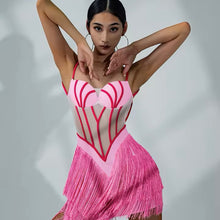 Load image into Gallery viewer, PLT Corset Fringe Latin Dress
