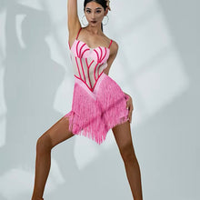 Load image into Gallery viewer, PLT Corset Fringe Latin Dress
