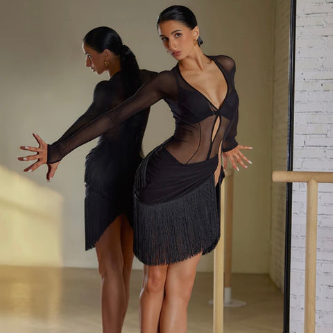 Mesh Please Latin Dance Dress