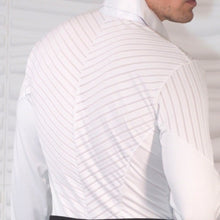 Load image into Gallery viewer, Men&#39;s Mesh Striped Latin Shirt
