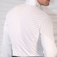 Load image into Gallery viewer, Men&#39;s Mesh Striped Latin Shirt
