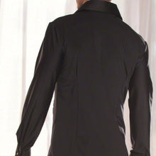 Load image into Gallery viewer, Men&#39;s Ruffled Tuxedo Ballroom Dance Latin Shirt
