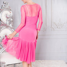 Load image into Gallery viewer, Pink Sweetheart Latin Dance Dress 
