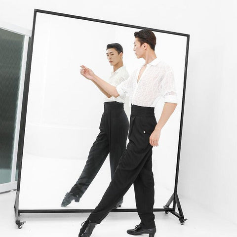 Men black blouse top