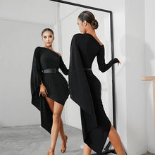 Load image into Gallery viewer, PLT Dancewear Women&#39;s Latin Dance Practice Moda Dress Hi-Low Black or Khaki
