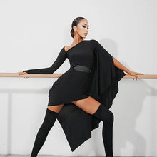 Load image into Gallery viewer, PLT Dancewear Women&#39;s Latin Dance Practice Moda Dress Hi-Low Black or Khaki
