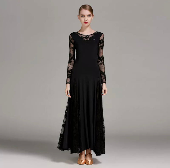  Black Lovely In Lace Ballroom Practice Dress