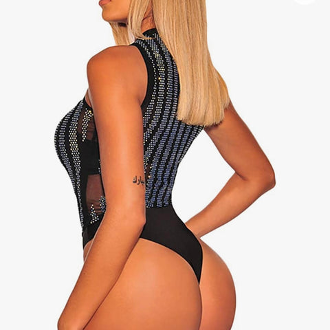 Sleeveless Stoned Bodysuit
