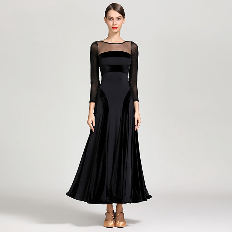 Plt Dancewear Bell of The Ballroom Practice Full Length Dress — Latin Dance Outfit