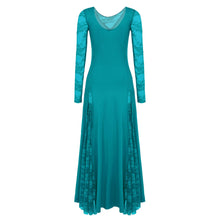 Load image into Gallery viewer, PLT Dancewear Women&#39;s Full Length Ballroom Practice Lovely In Lace Dress | 4 Colors
