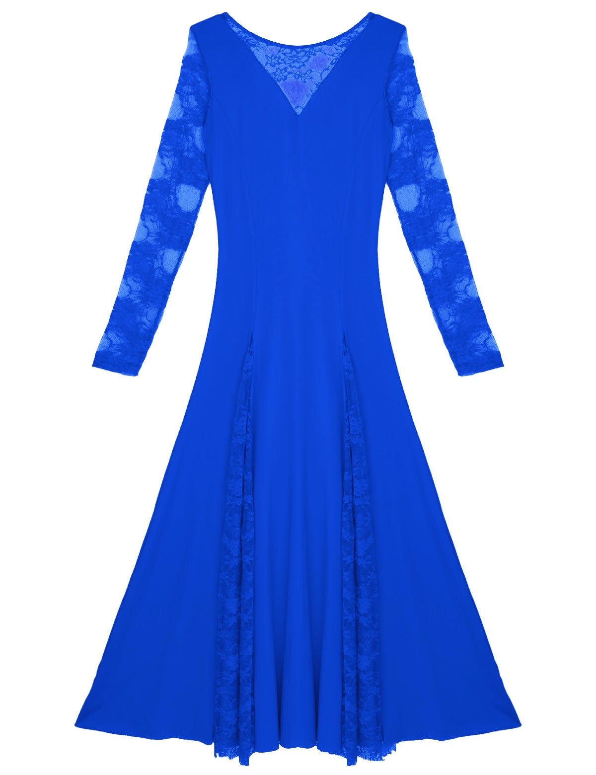 chinese dress ladies Plt Dancewear Women's Full Length Ballroom Practice Lovely in Lace Dress | 4 Colors